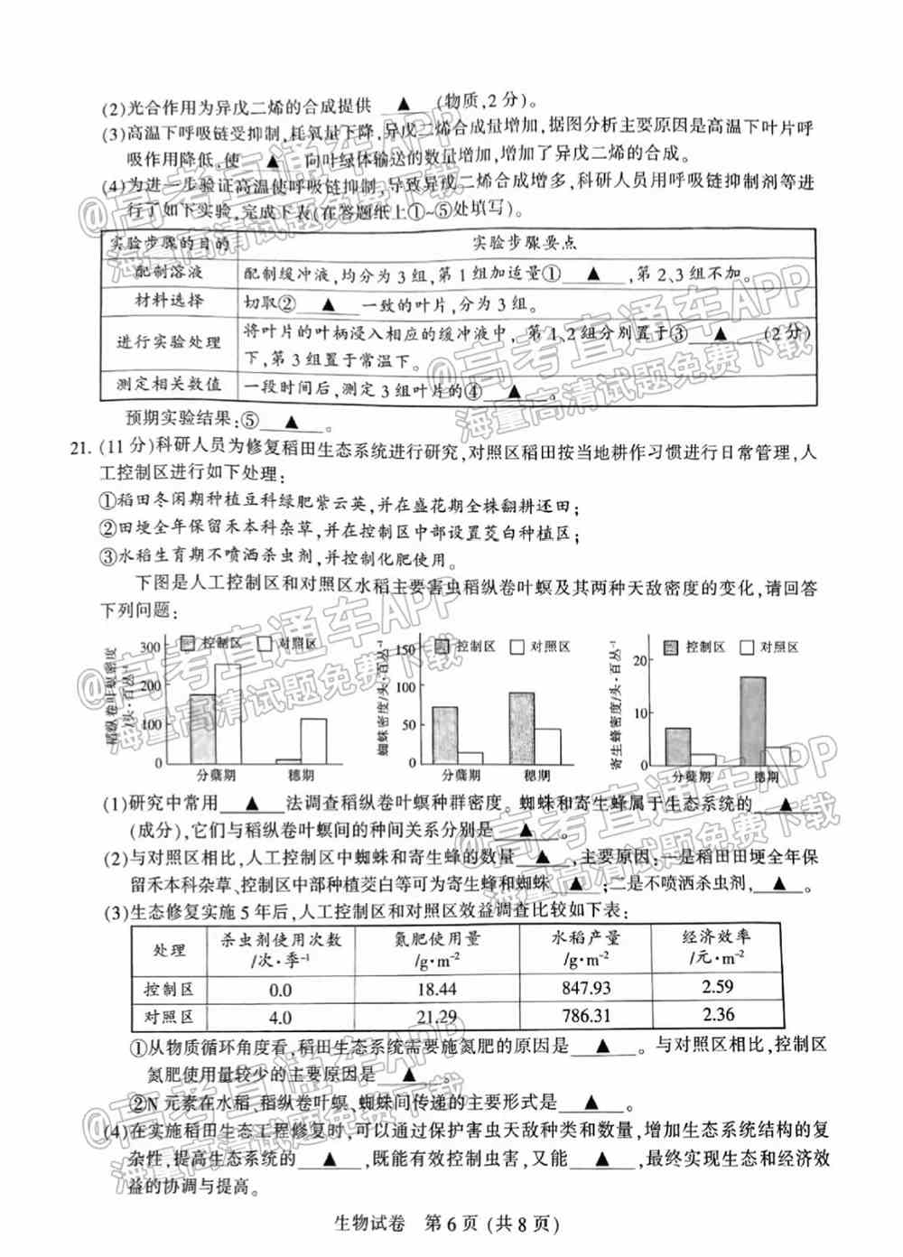 2022苏北七市高三一模各科答案及解析（更新中）