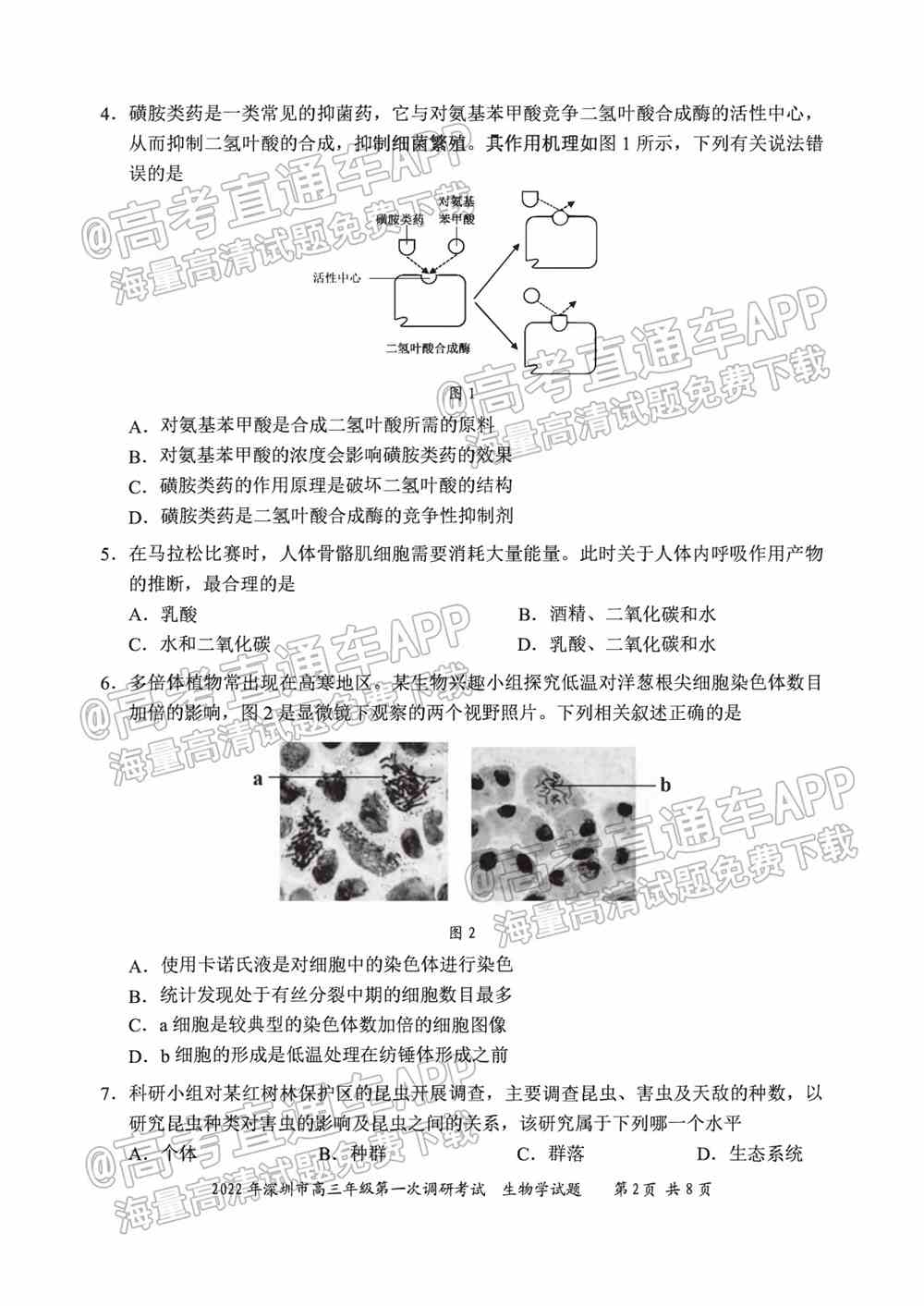 2022深圳一模各科试卷及答案解析（已更新）