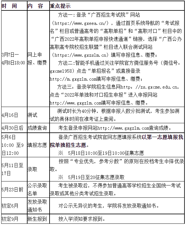 日程安排