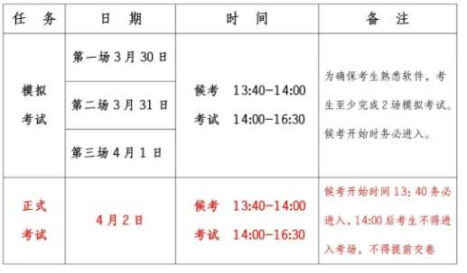 考试时间
