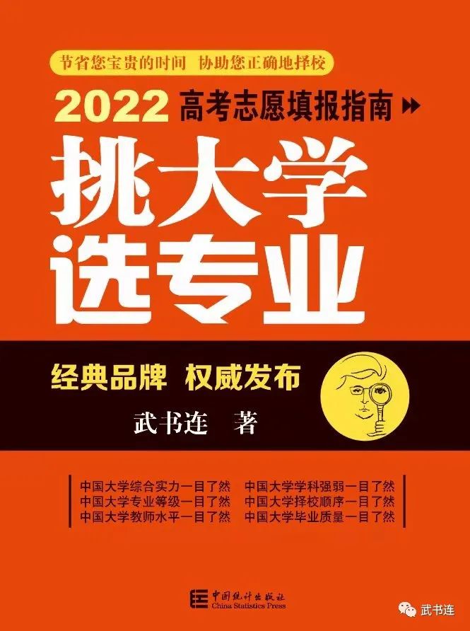 武书连2022中国大学排行榜公布！清华北大浙大前三