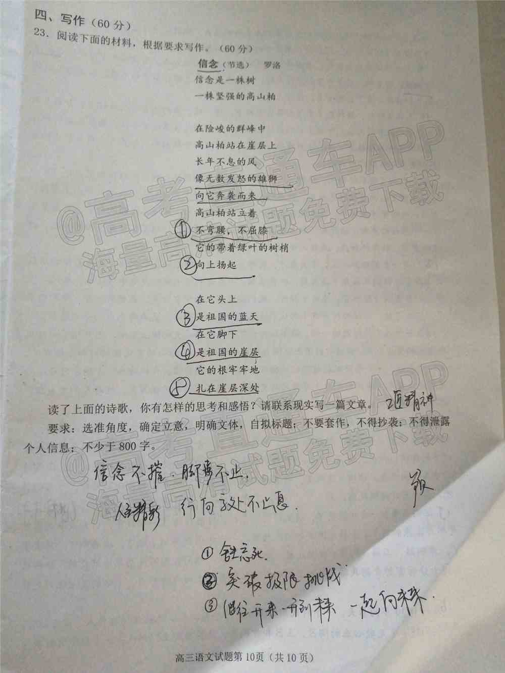 2022日照一模高三试卷及答案-山东日照一模高三答案