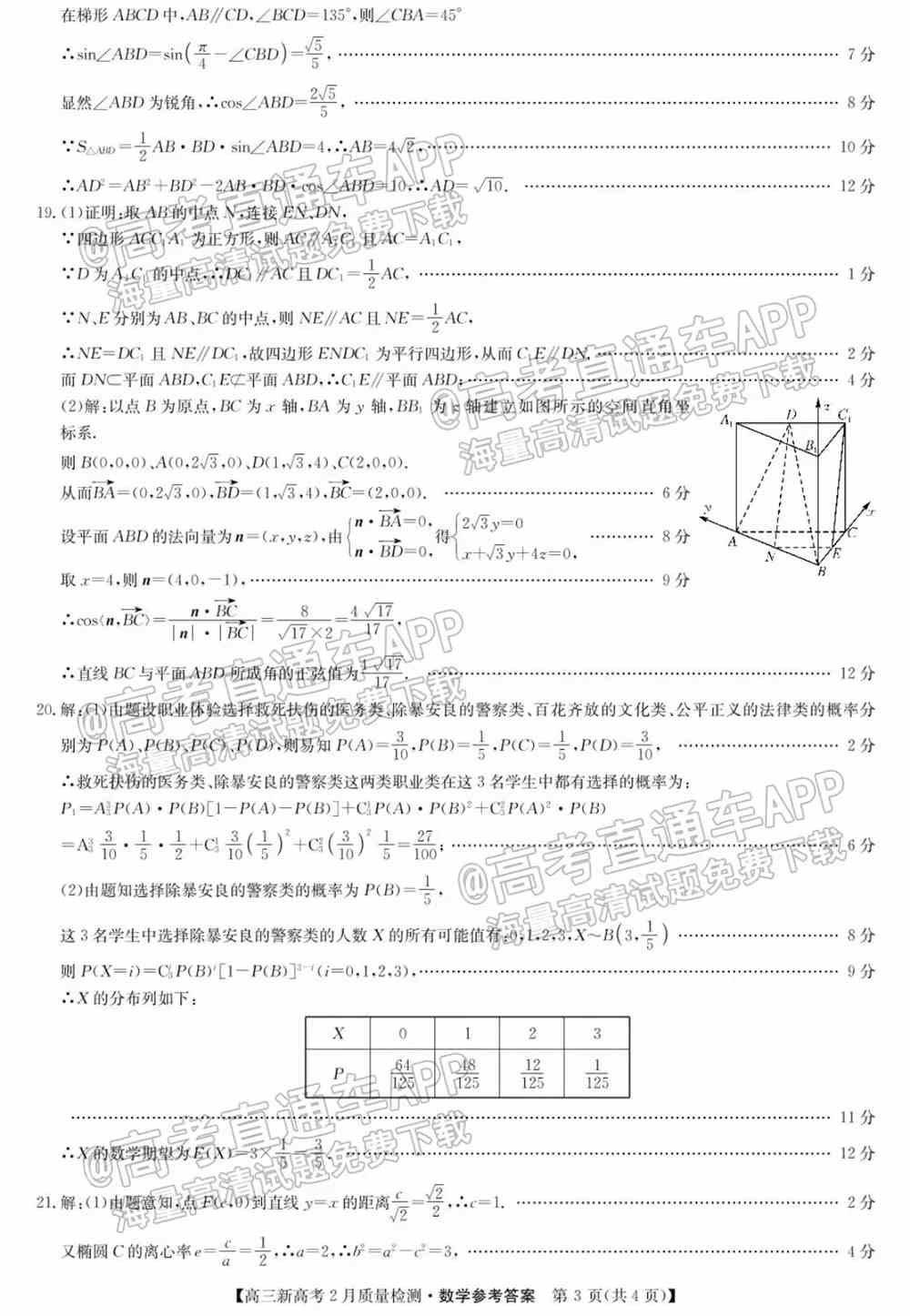 九师联盟2022高三2月联考（新高考卷）各科试卷及答案解析（更新中）