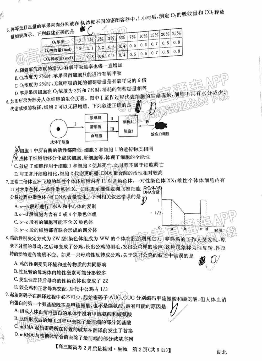 九师联盟2022高三2月联考（新高考卷）各科试卷及答案解析（更新中）