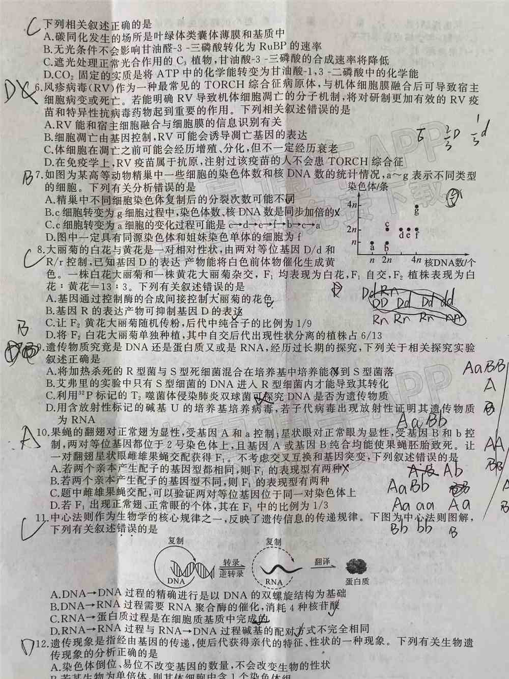 2022年吉安高三期末各科试题及参考答案汇总（考后更新）