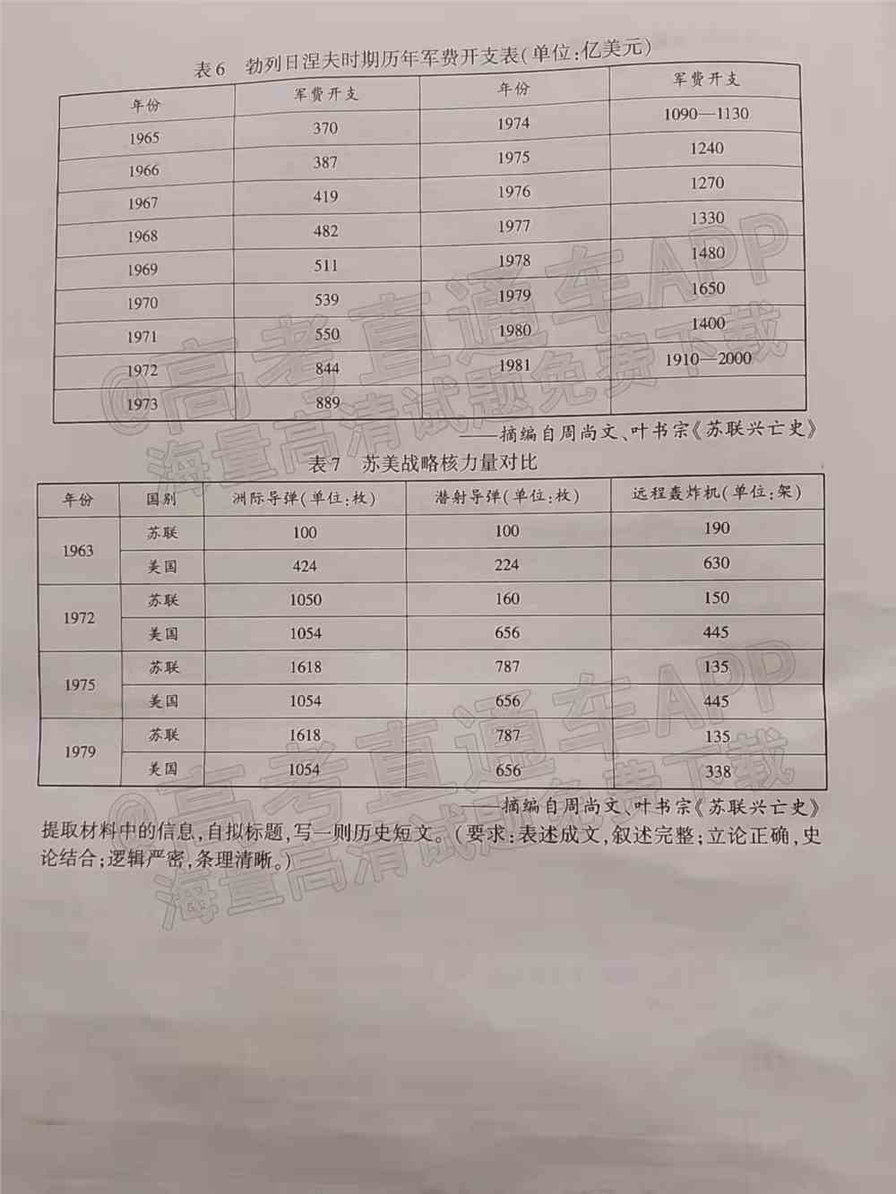百师联盟2022届高三一轮联考全国卷五-百师联盟2022全国卷答案（物理、化学、历史）