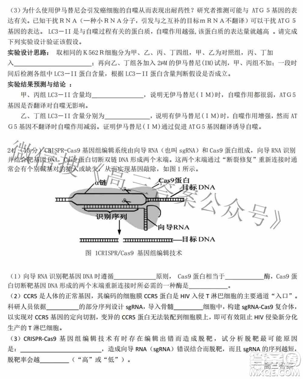 2022届高三湖北十一校第二次联考生物试题及答案
