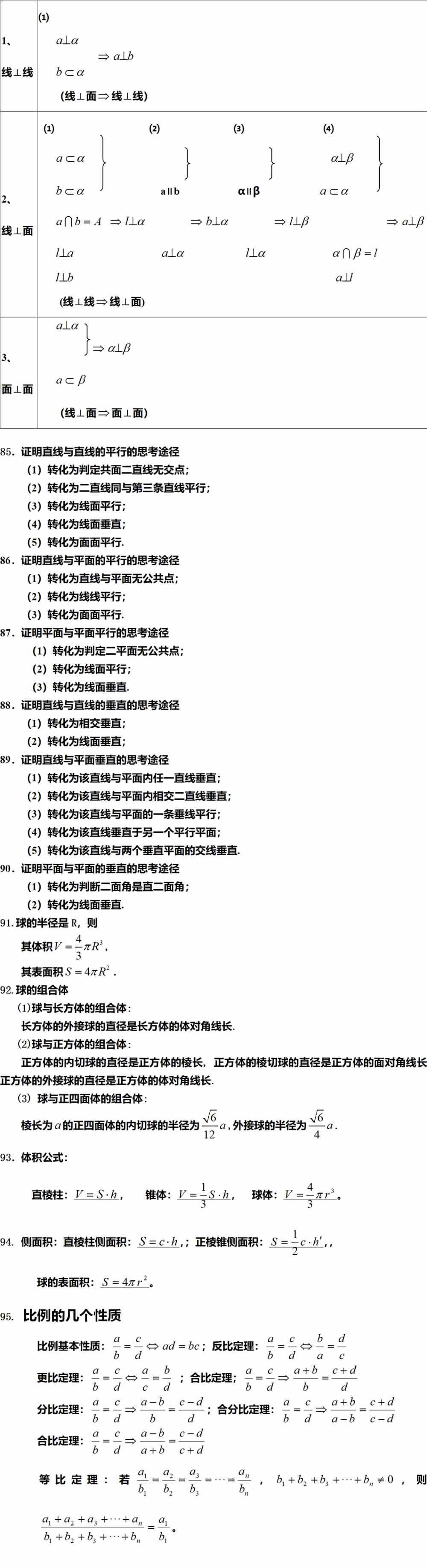 高中数学113个最常用公式定理