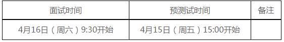 面试时间