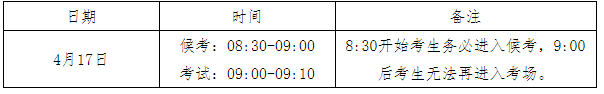 正式测评时间