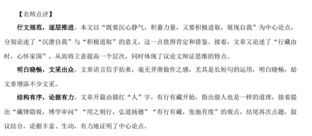 2021年新高考II卷高考满分作文：行藏有时 青春无悔