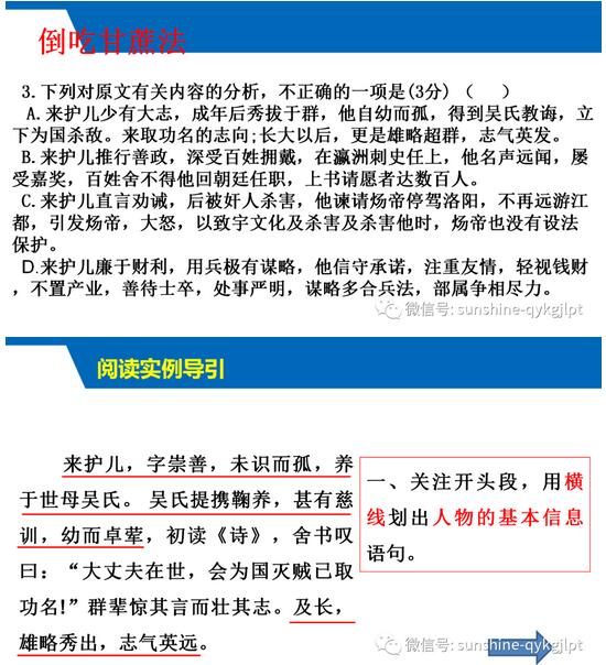 高考语文专题复习：文言文整体阅读方法