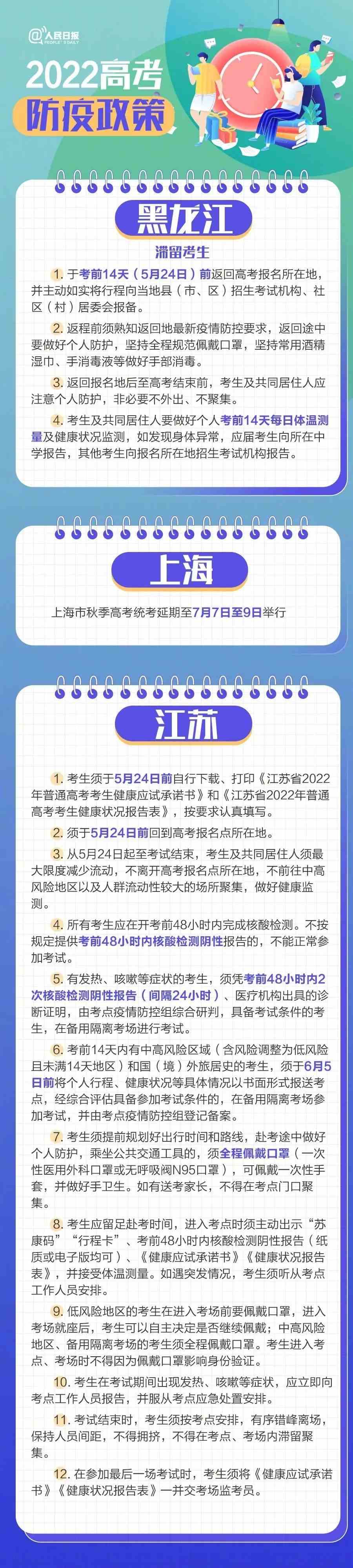 考前需要做几次核酸？高考生需要哪些健康证明？各地发布通知！