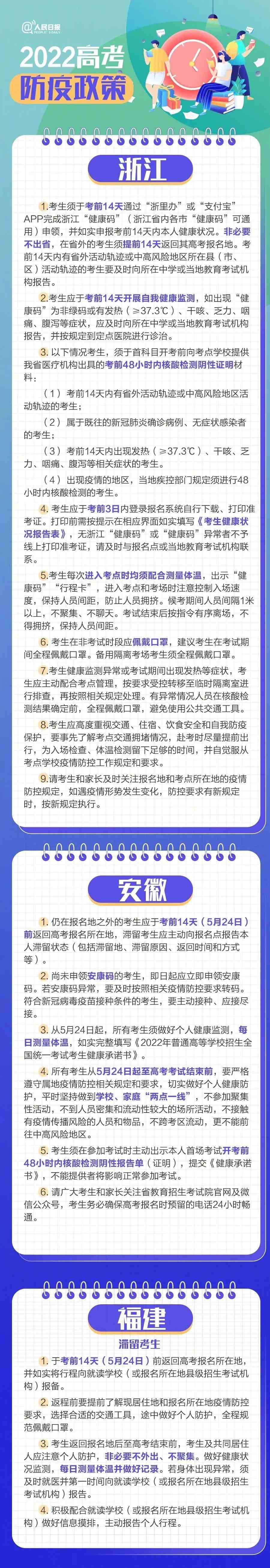 考前需要做几次核酸？高考生需要哪些健康证明？各地发布通知！