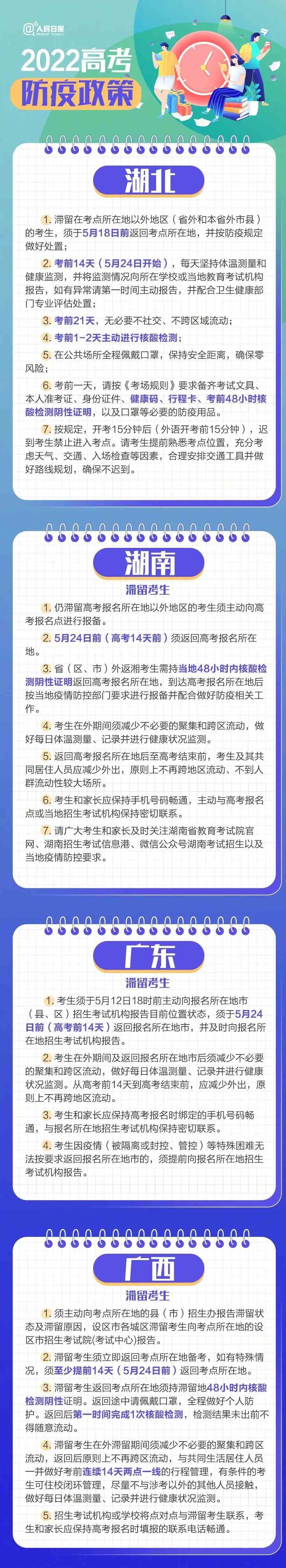 考前需要做几次核酸？高考生需要哪些健康证明？各地发布通知！