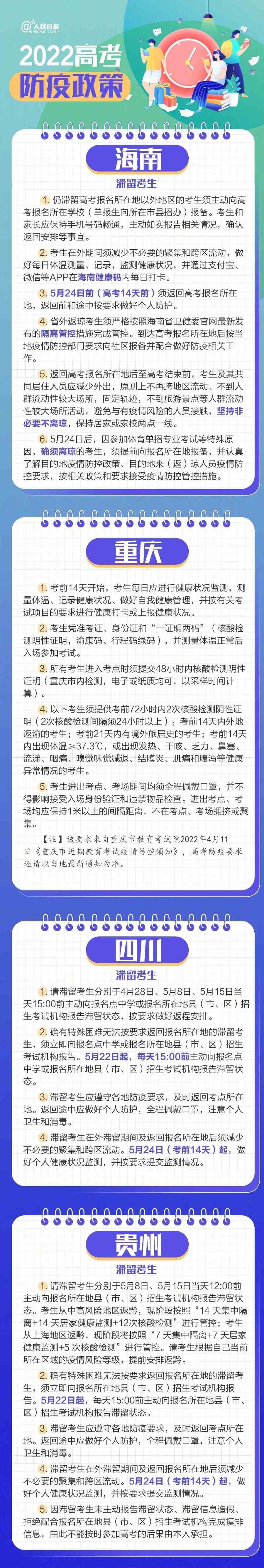 考前需要做几次核酸？高考生需要哪些健康证明？各地发布通知！