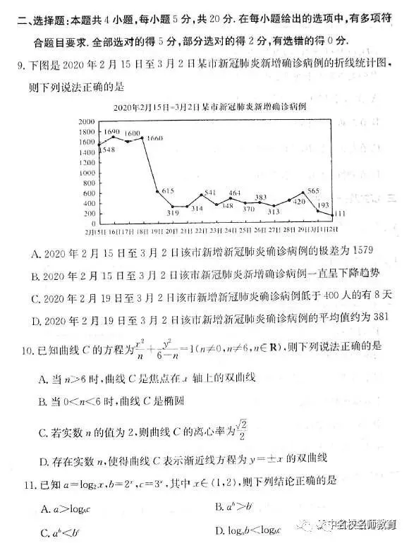2022湖南炎德英才大联考5月模拟数学试卷及答案