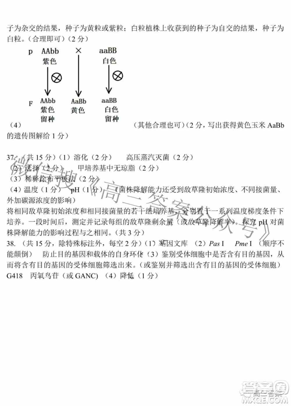 2022年东北三省四市教研联合体高考模拟试卷二理科综合试题及答案