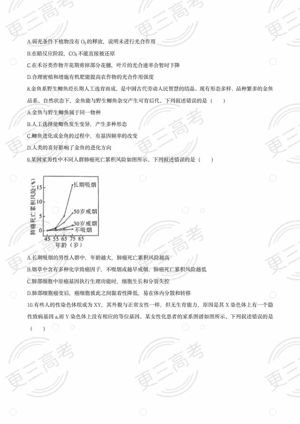 2021高考湖南卷生物试题｜高考湖南卷生物真题下载