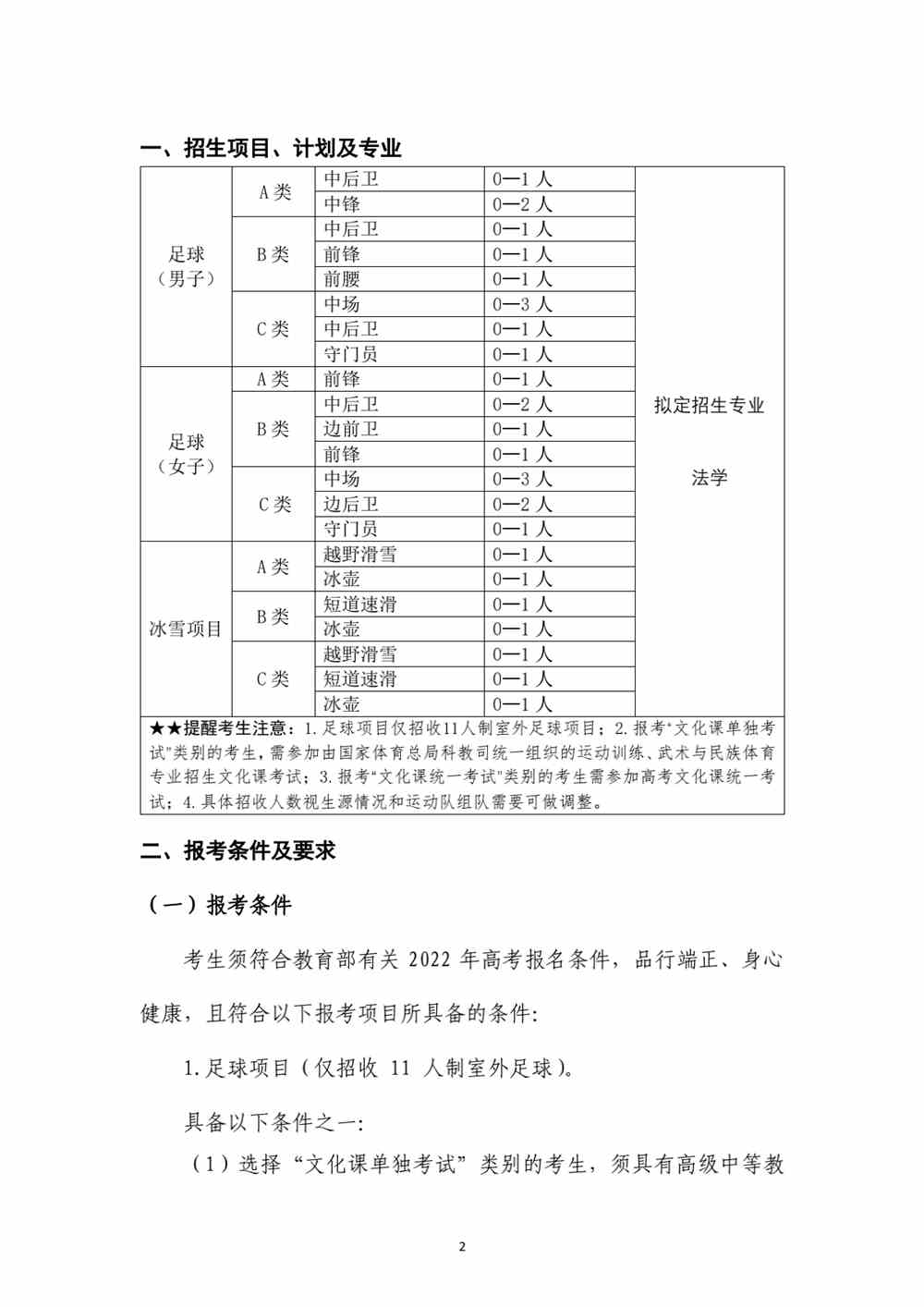 甘肃政法大学2022年高水平运动队招生简章