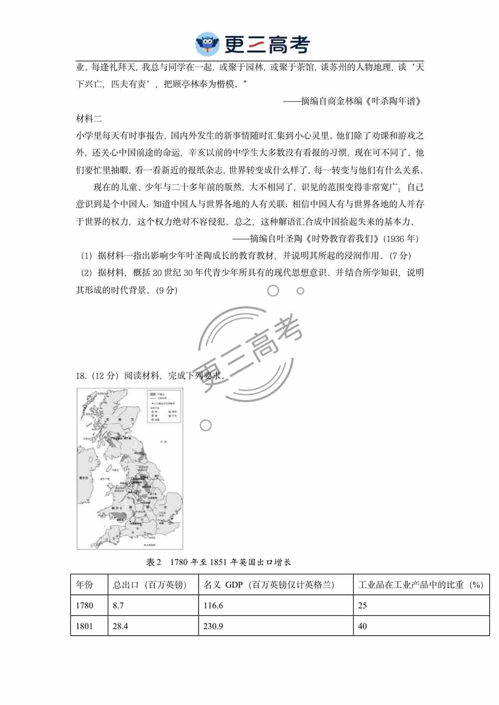 江苏2021年高考历史试卷｜江苏2021年高考历史真题下载