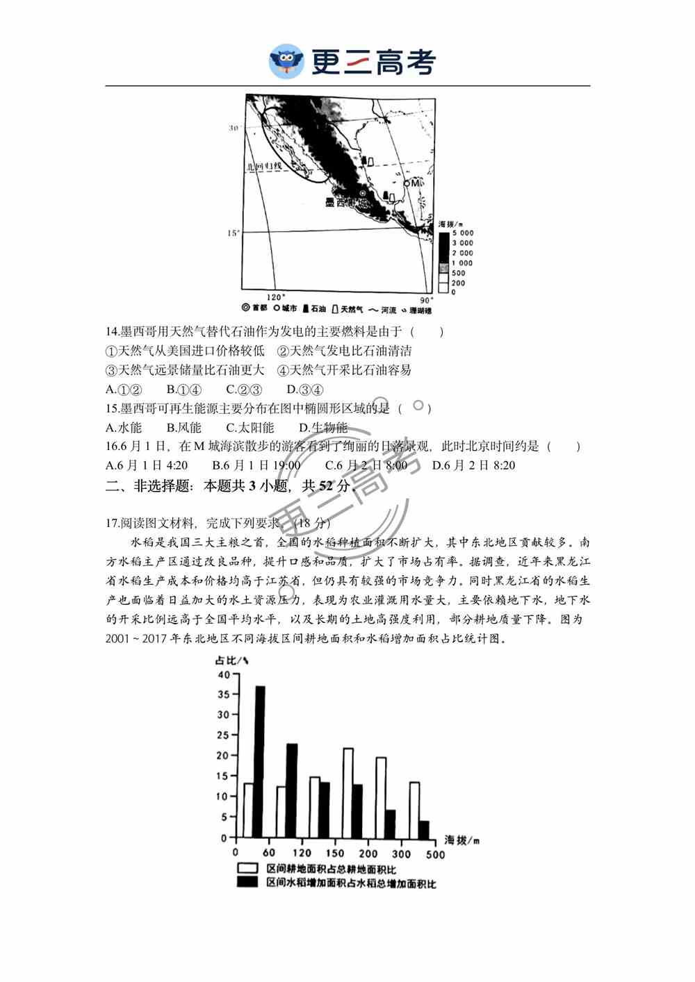 辽宁2021年高考地理真题｜2021年辽宁高考地理试卷下载