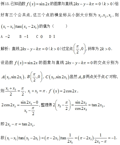 高中数学遇到三角函数与导数命题点，你如何应对？