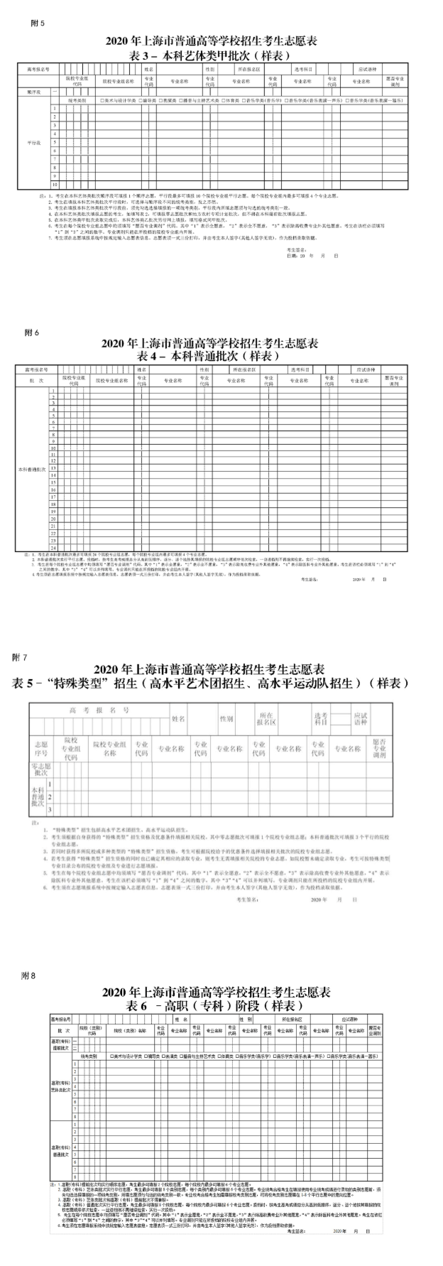 上海：关于印发《上海市2020年普通高等学校招生志愿填报与投档录取实施办法》的通知