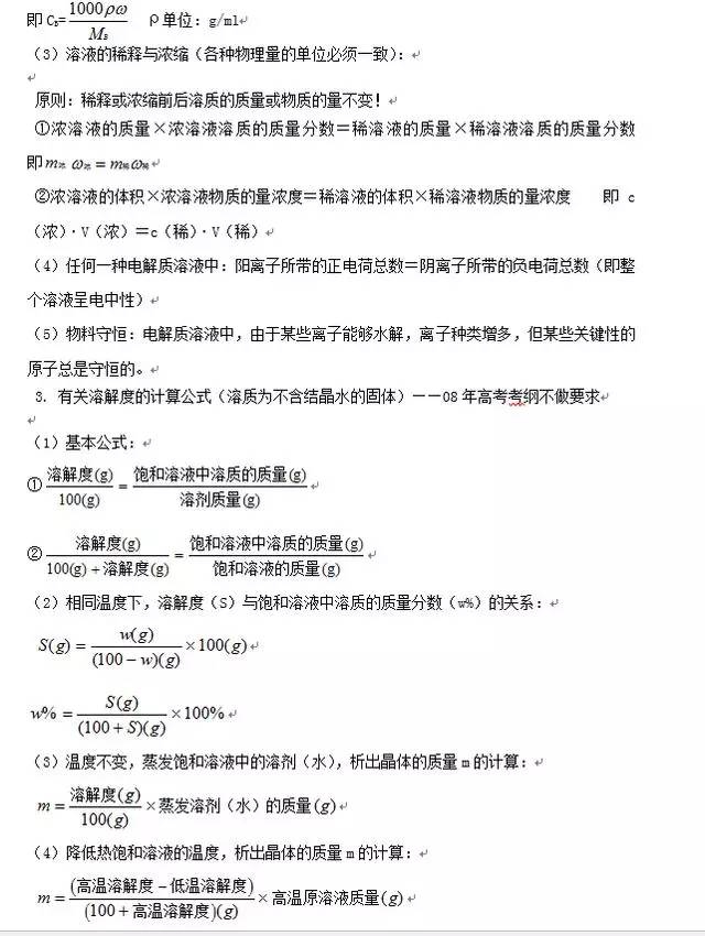 高中[物化生]公式/定理大汇总! 再没这么全了, 收藏备用。