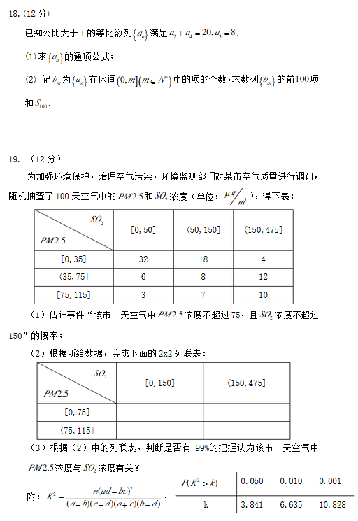 2020新高考数学真题及参考答案(全国卷Ⅰ山东)